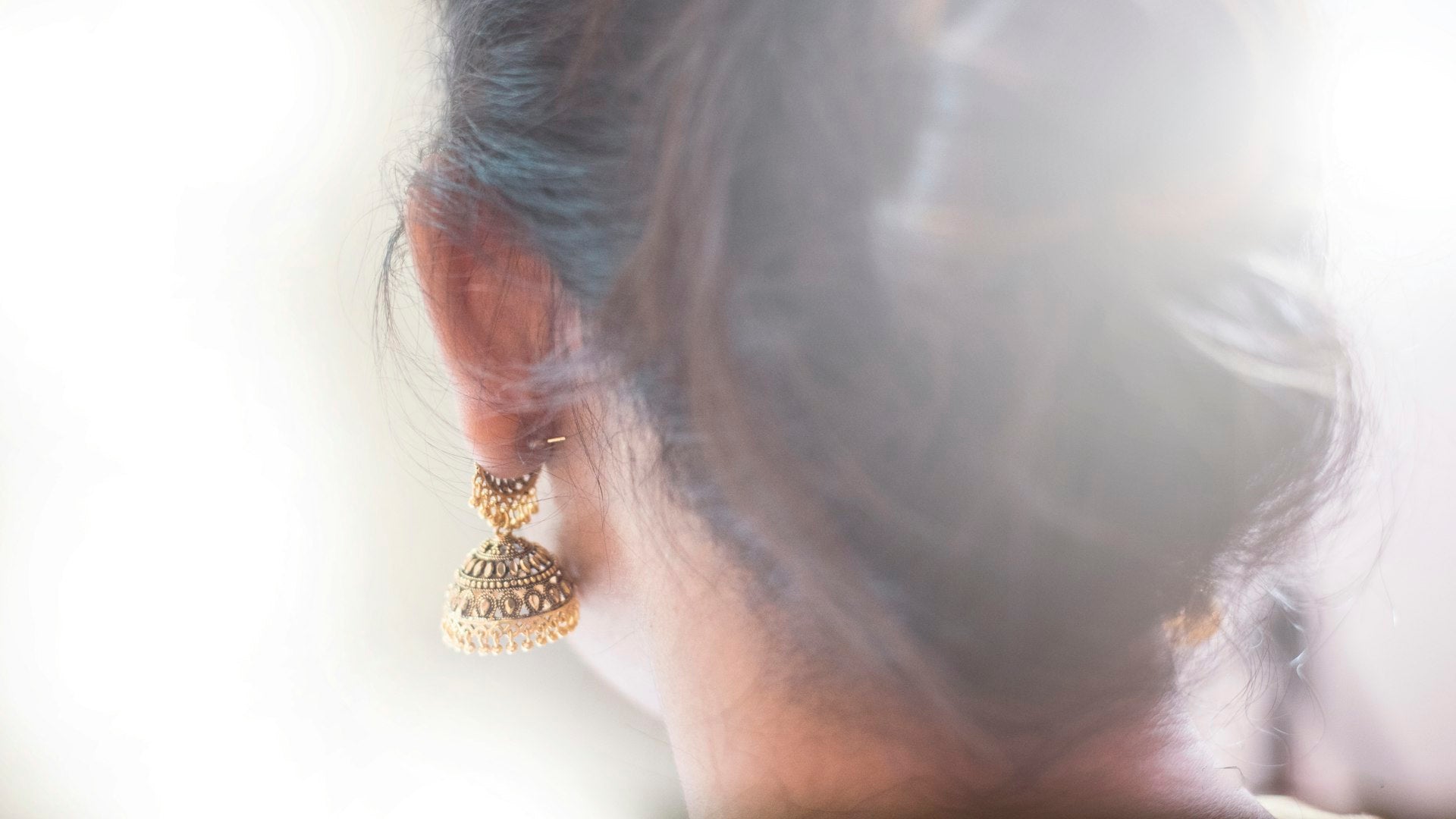 Chapha hero slide - traditional gold jhumka earring